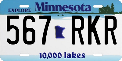 MN license plate 567RKR