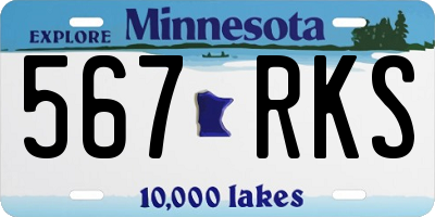 MN license plate 567RKS