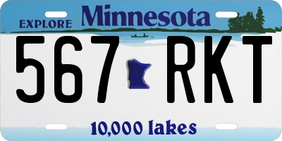 MN license plate 567RKT