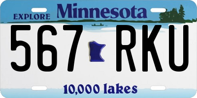 MN license plate 567RKU