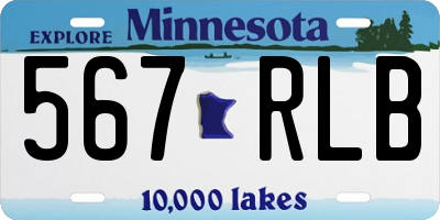 MN license plate 567RLB