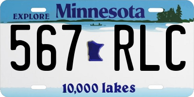 MN license plate 567RLC