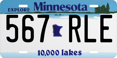 MN license plate 567RLE