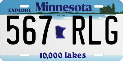 MN license plate 567RLG