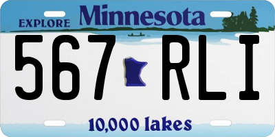 MN license plate 567RLI