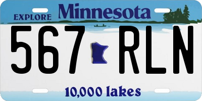 MN license plate 567RLN