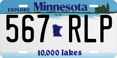 MN license plate 567RLP