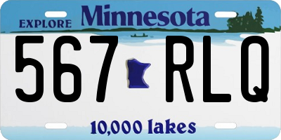 MN license plate 567RLQ