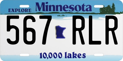 MN license plate 567RLR