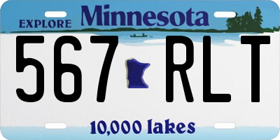 MN license plate 567RLT