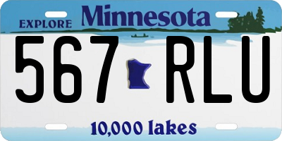 MN license plate 567RLU