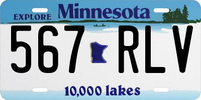 MN license plate 567RLV