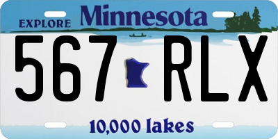 MN license plate 567RLX