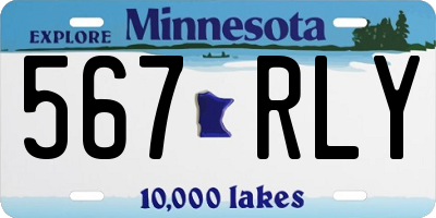 MN license plate 567RLY