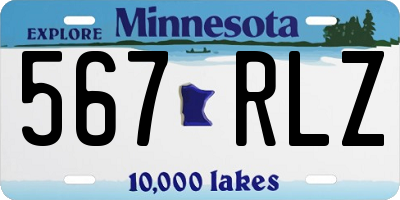 MN license plate 567RLZ