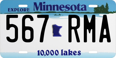 MN license plate 567RMA