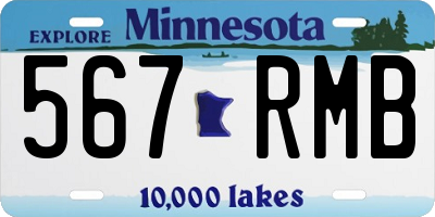 MN license plate 567RMB