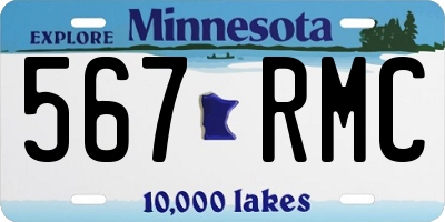 MN license plate 567RMC