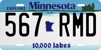 MN license plate 567RMD