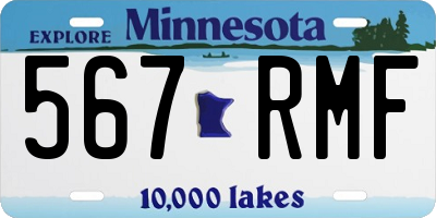 MN license plate 567RMF