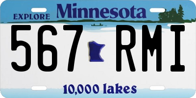 MN license plate 567RMI