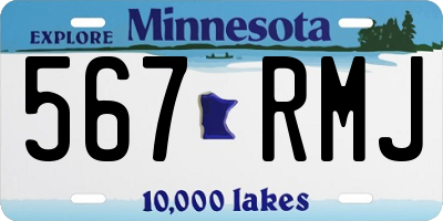 MN license plate 567RMJ