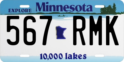 MN license plate 567RMK