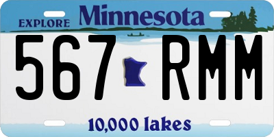 MN license plate 567RMM