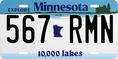 MN license plate 567RMN
