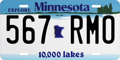 MN license plate 567RMO