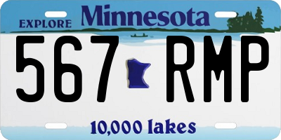 MN license plate 567RMP