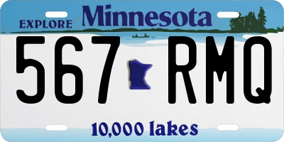 MN license plate 567RMQ