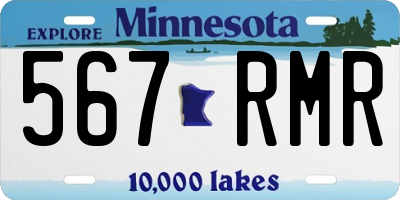 MN license plate 567RMR
