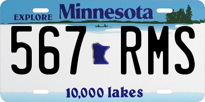 MN license plate 567RMS