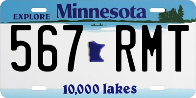 MN license plate 567RMT