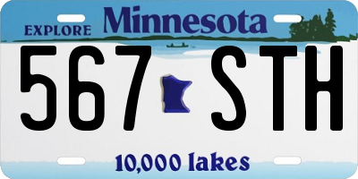 MN license plate 567STH