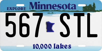 MN license plate 567STL