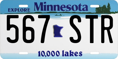 MN license plate 567STR