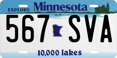 MN license plate 567SVA