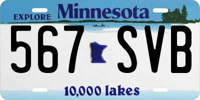 MN license plate 567SVB