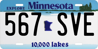 MN license plate 567SVE