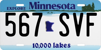 MN license plate 567SVF