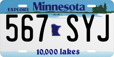 MN license plate 567SYJ