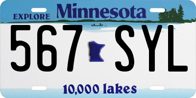 MN license plate 567SYL