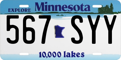 MN license plate 567SYY