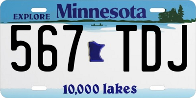 MN license plate 567TDJ