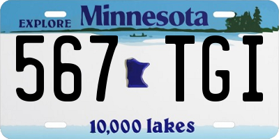 MN license plate 567TGI