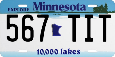 MN license plate 567TIT