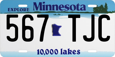 MN license plate 567TJC