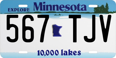 MN license plate 567TJV